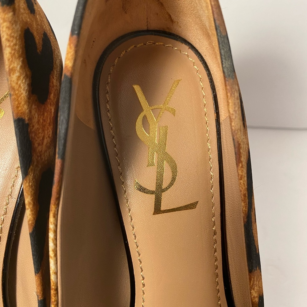 YSL Yves Saint Laurent leopard pumps heels 35 - Picture 6 of 11
